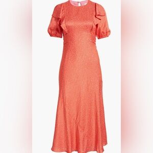 Ted baker puff sleeve midi dress NWT